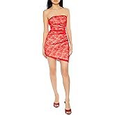 Forever 21 Womens Asymmetrical Lace Mini Tube Dress