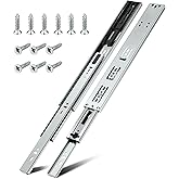 HBL’ 10 Pairs | Soft Close Drawer Slides 22 inch, Heavy Duty Cabinet Drawer Slides Replacement - Ball Bearing Full Extension,