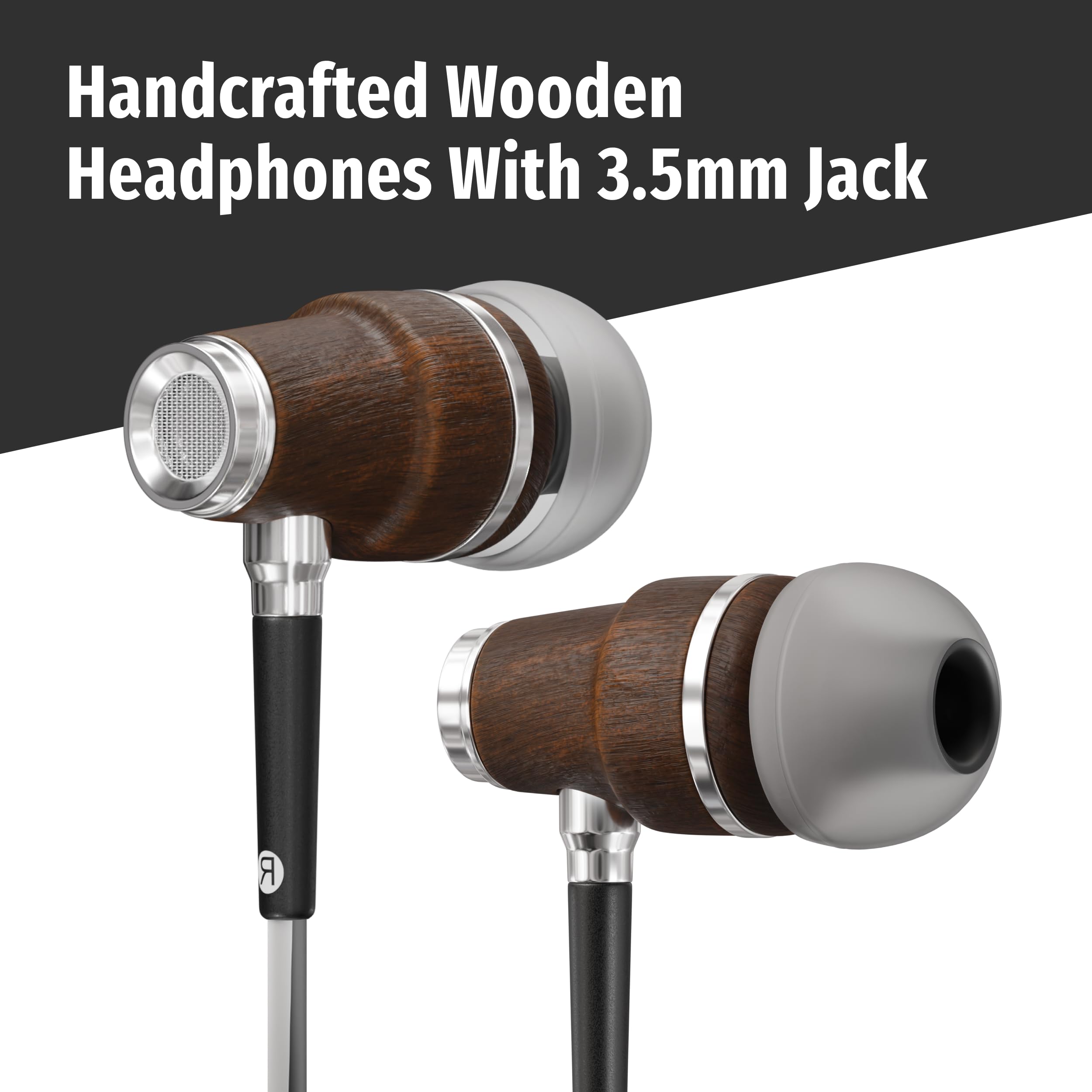Symphonized Wired Earbuds with Microphone – 90% Noise Cancelling Ear buds with Mic, in Ear Headphones Wire for Computer & Phone, Earphones 3.5 mm Jack