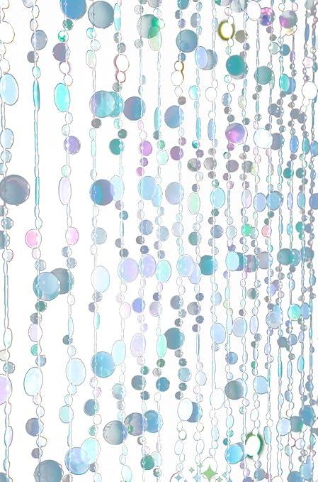 Shopwildthings Beaded Curtain Bubbles Glow In The Dark Blue