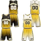 Lafubeatuy Custom Reversible Basketball Jersey Uniform Sets with Personalized Printed for Adults Youths