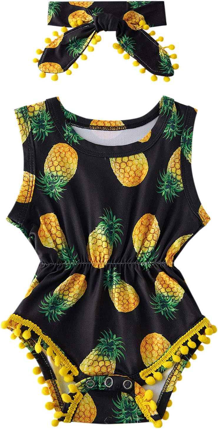 Girls Clothing Sets, Newborn Baby Girl Cotton Casual Bowknot Clothes Bodysuit Romper Jumpsuit Outfit Set