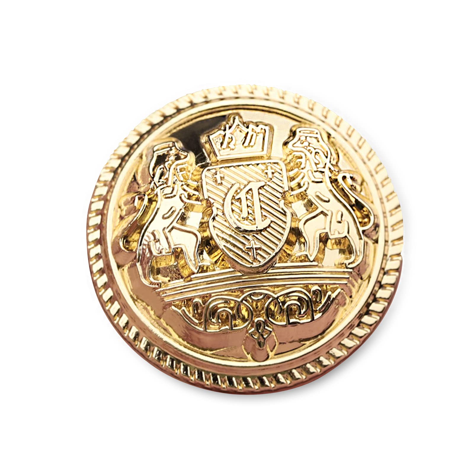 Fashion Decorative Metal Buttons Lace Mesh Surafce with Logo Coat Suit Buckle,Pack of 10