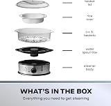 Daewoo 3 Tier Food Steamer 1200W with Timer Rice Bowl 3 Baskets view 6