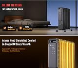 PureMate 2500W 11 Fin Oil Filled Radiator Digital Touch Eco Mode 3 Heat view 3