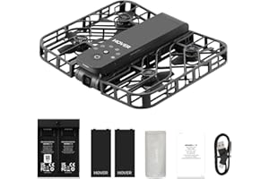 HOVERAir X1 Drone with Camera, Self-Flying Camera Drone with Follow Me Mode, Foldable Mini Drone with HDR Video Capture, Palm Takeoff, Intelligent Flight Paths, Hands-Free Control Black (Combo Plus)