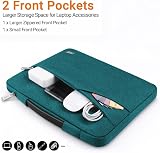 TECOOL 15.6 Inch Laptop Sleeve Teal Protective Case with Handle and Pockets view 4