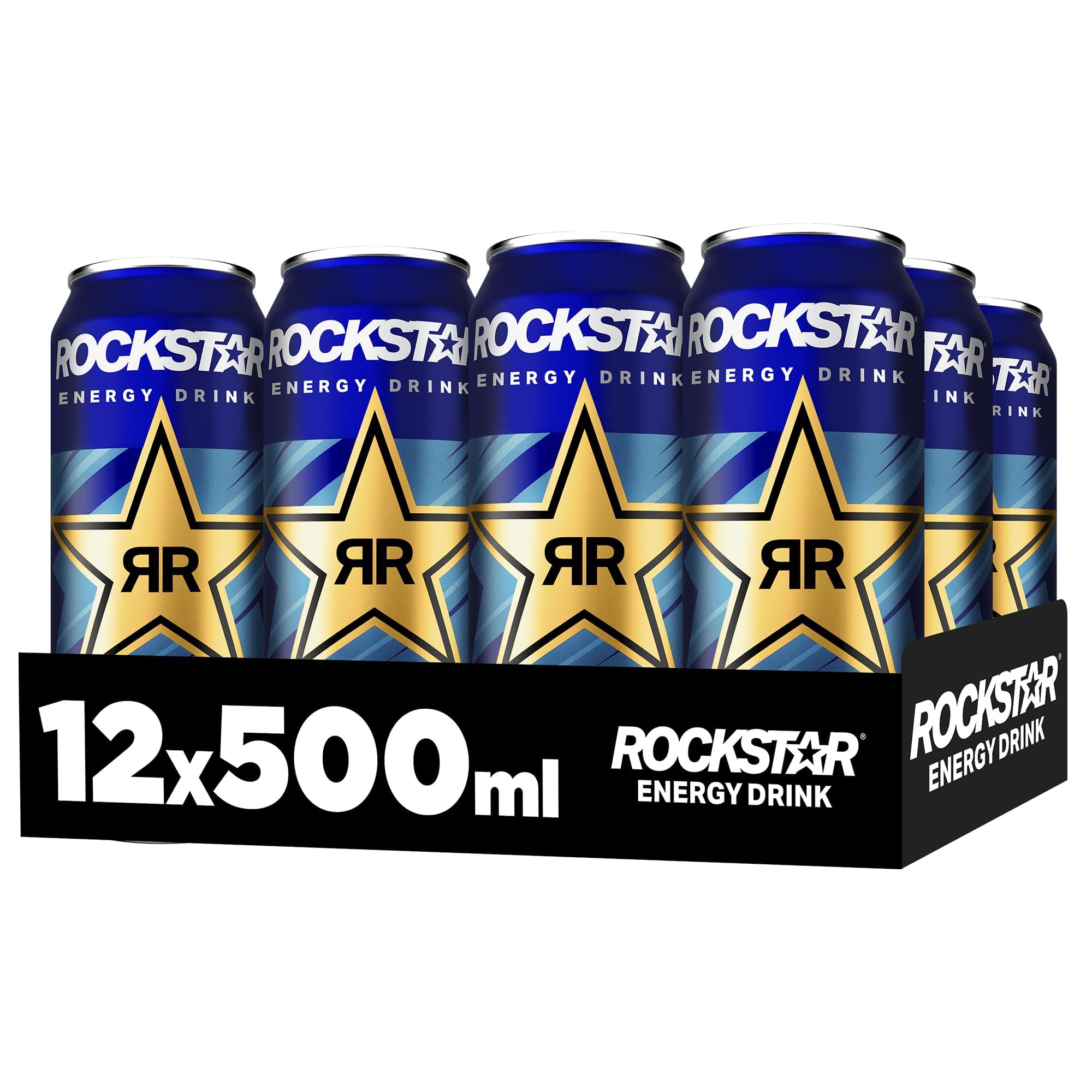 Rockstar Energy Drink Blueberry Geschmack - Koffeinhaltiges Erfrischungsgetränk für den Energie Kick, EINWEG (12 x 500ml) (Verpackungsdesign kann abweichen) 2