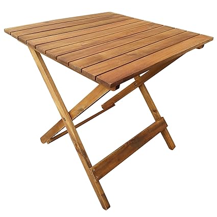 casa pura Holz Klapptisch Goa | platzsparender Beistelltisch für Terrasse und Balkon | vorgeöltes wetterfestes Akazienholz | 