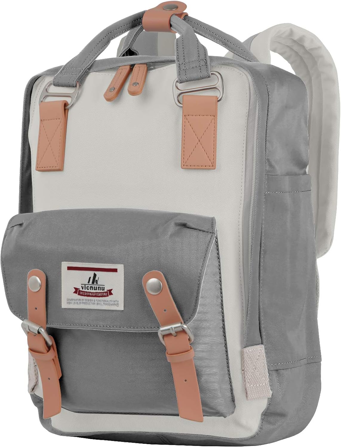 vicnunu Backpack 14" Waterproof Laptop Backpack for College & Student 15" Vintage Travel Backpacks for Women & Men