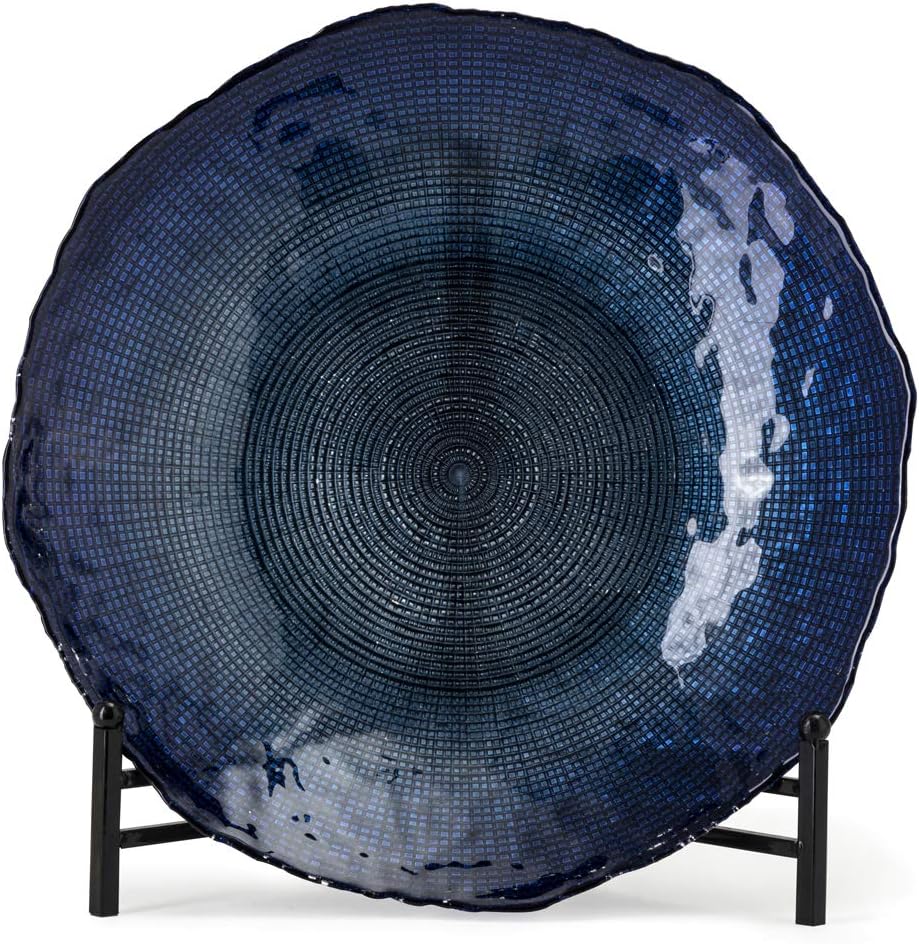 Imax 83195 Indigo Glass Charger, 15.75