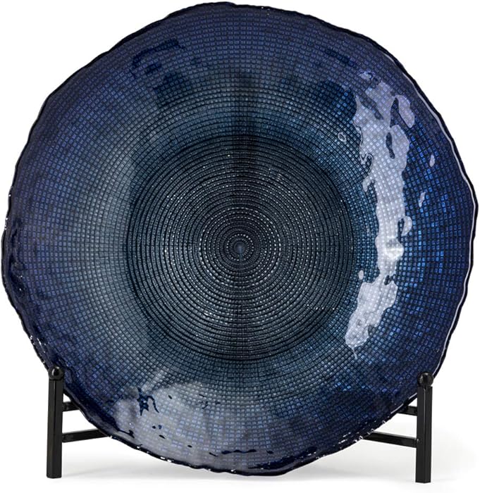 Imax 83195 Indigo Glass Charger, 15.75