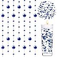 Tondiamo 24 Pcs Artificial Pearl String for Floating Candle Faux Pearls Beads String Party Garland Decoration for Vases Filler Wedding Centerpiece Christmas Party Decor(Blue)