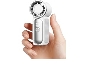 Gaiatop Portable Handheld Mini Fan, 6 Speeds 16900 RPM High Velocity Personal Fan with LED Display, USB Rechargeable, Mini Fa