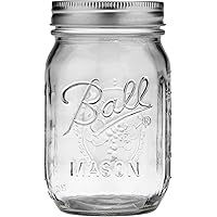 Single Jarden Ball Regular Mouth 16-Ounces Mason Jar with Lid and Band (1-jar)