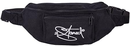 2Stoned Original Hüfttasche Bauchtasche in Schwarz, Weiss, Grau, Braun oder Camo mit Stick