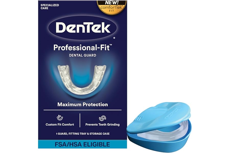 DenTek Professional-Fit Dental Guard, Mouth Guard for Grinding Teeth at Night, 1 Count