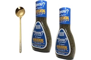 WESTLAKE ART Original Greek Dressing, 9 Fl. Oz - Pure Olive Oil Salad Dressing | Bundled With Golden Ss Spoon - Versatile Gourmet Salad Dressing For Marinating & Dipping ~ [Pack Of 1]