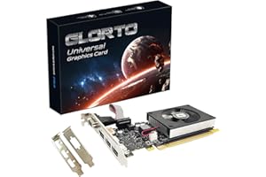 Glorto GeForce GT 730 4G Low Profile Graphics Card, 2X HDMI, DP, VGA, DDR3, PCI Express 2.0 x8, Entry Level GPU for PC, SFF a