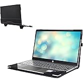 Laptop Case for HP Pavilion Laptop 15-eg 15t-eg 15z-eh 15-eh Series Envy X360 15-ED 15-EE 15.6" Protective Case Design Removable Leather Case with Stand (15.6-inch, Dark Grey)