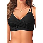 Women Underwire Bikini Top Only - Push Up Bathing Suit Top Twist Front Swimsuit