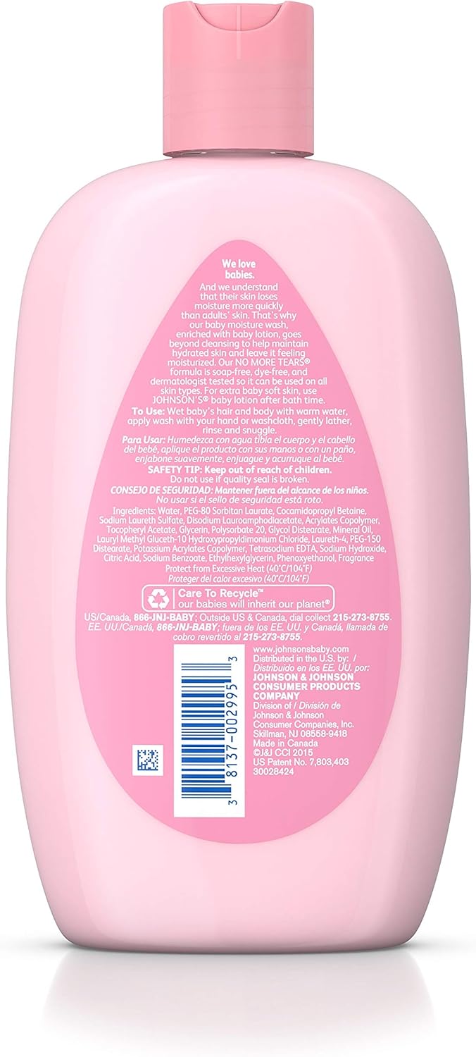 Johnson's Baby Moisture Care Wash With Lotion, 15 Oz.: Health & Personal Care
