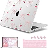 May Chen for MacBook Pro 13 inch Case 2022 2021 2020 Release A2338 M2 M1 A2289 A2251, Plastic Crystal Hard Shell Case Cover for MacBook Pro 13 inch Touch Bar Fits Touch ID, Bow