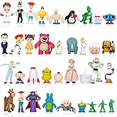 Action Figures Mini Toys Set, 1.2-2 inches Tall with Woody, Buzz and Jessie,Toy Anime Figurines Characters(36 Pack)