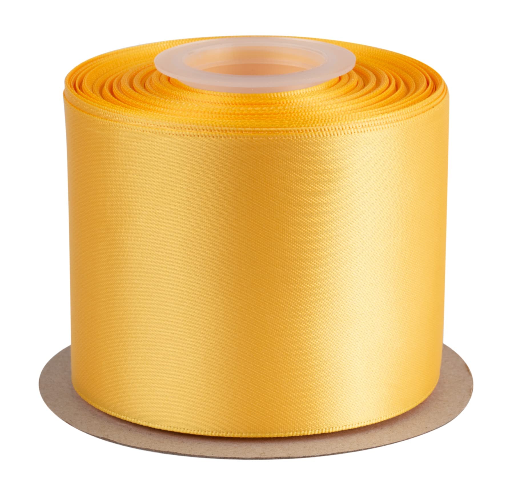 AVANAVA 75mm Wide Ribbon Double Face Satin Ribbon - 22 Meters (660-Yellow Gold)