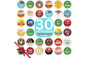 KUPIX Brand Name Variety Pack Coffee Pods K Cup Sampler Flavored, Dark, Medium & light Roast. All the Top Brands and Many More—for Keurig Brewers—1 box (30 Unique Pods)