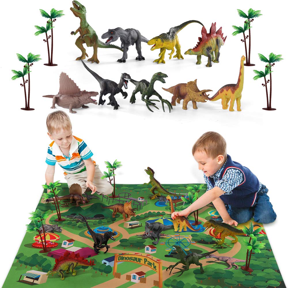 Mua TEMI Dinosaur Toy Figure w/ Activity Play Mat & Trees, Educational