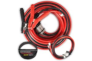 FIERYRED 1 Gauge 30 FT Quick Connect Jumper Cables, 1500A Heavy Duty Booster Cables with Travel Bag， Battery Jumper Cable for Truck, Diesel Trucks, SUV and Car