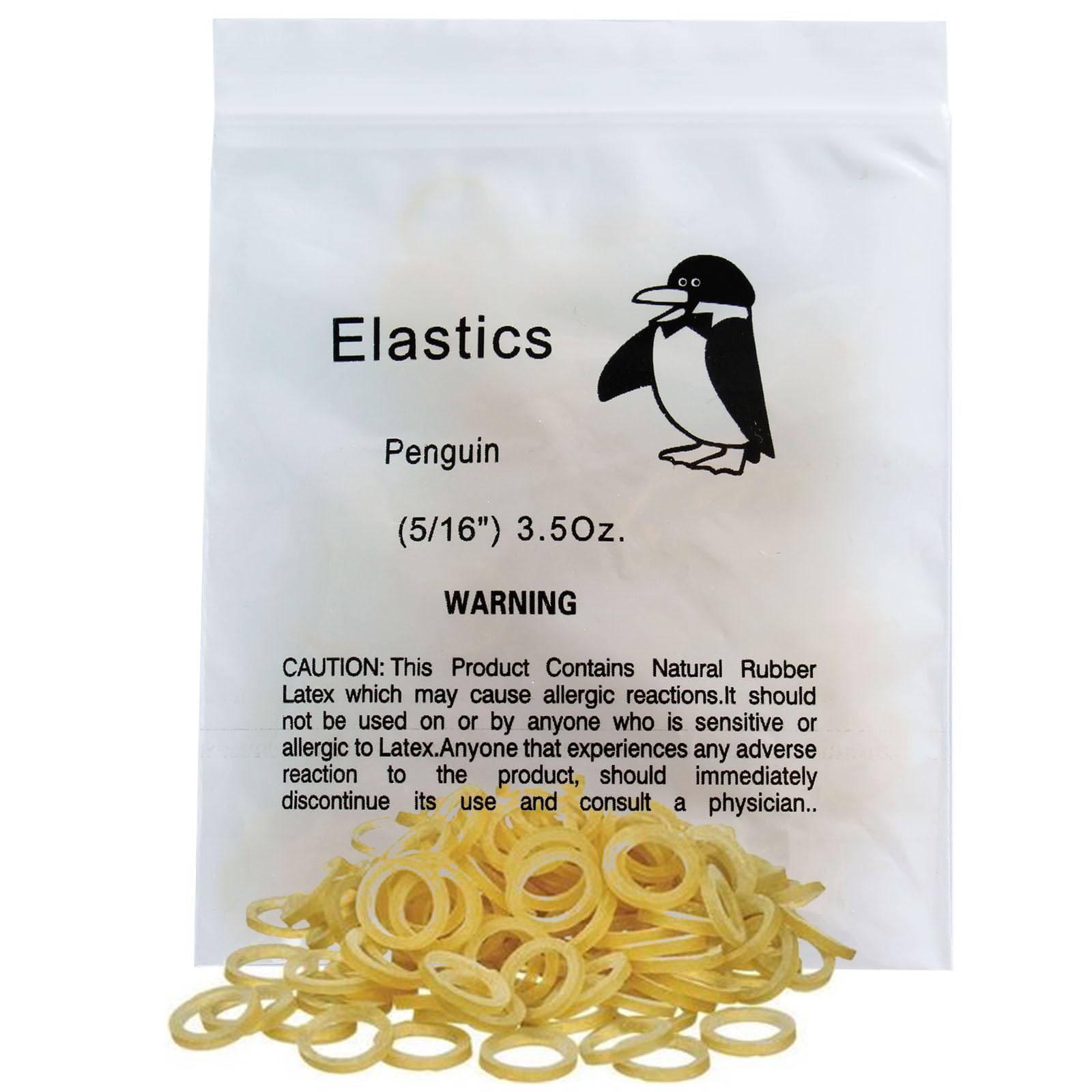 Photo 1 of 100 Pack Orthodontic Elastics Dental Rubber Bands Intraoral Elastic Bands Black Penguin (Light, 3.5 Oz, 5/16'')