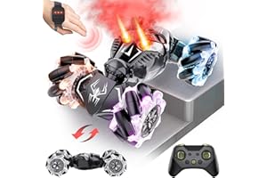 SHXYKZ Remote Control Car with Spray, Gesture Sensing RC Stunt Car Toys for Age 6-12 Year Old, 2.4Ghz Hand Controlled Drift Car with Light & Music, Gifts for Kids Boy Age 6 7 8 9 10 11 12