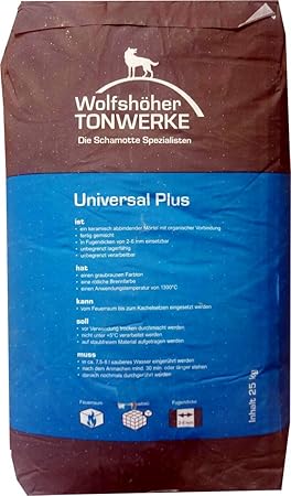 Universalmörtel PLUS 25kg Schamottmörtel Schamottemörtel
