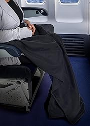 Brookstone Travel Blanket - 2-in-1 Lightweight