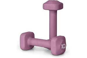 Tone Fitness Neoprene Dumbbell Weight Pairs with Anti-Roll Square Head | Multiple Options