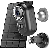 ZUMIMALL Solar Security Cameras Wireless Outdoor, 2K Outdoor Camera Wireless Solar Powered, 2.4G WiFi Battery Camera, 3MP Color Night Vision, Magnetic Mount,Siren,PIR/AI Analyse, IP66, Cloud, Alexa
