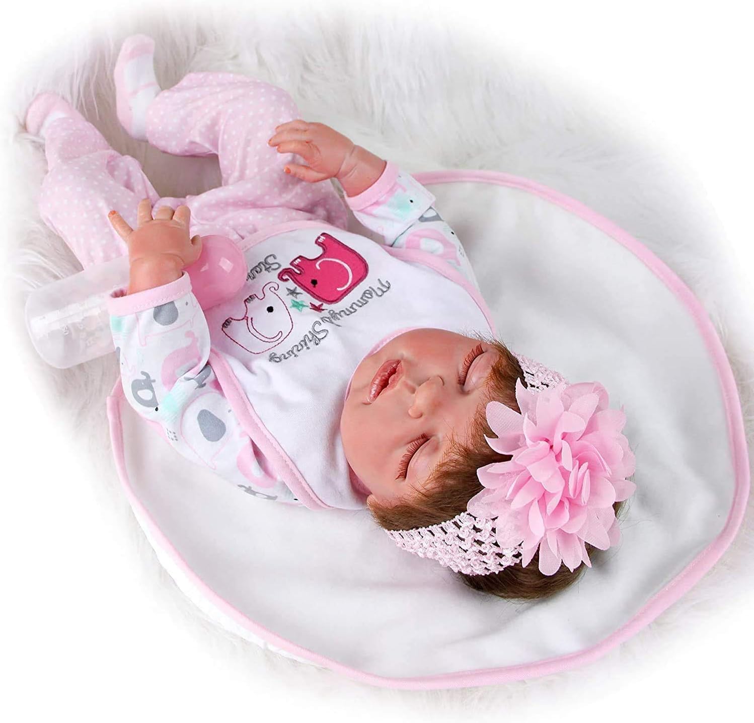 ZIYIUI 22 inch 55cm Reborn Dolls Soft Vinyl Silicone Real Life Baby Dolls Newborn with Realistic Reborn Dolls Toddler Toys - Image 5