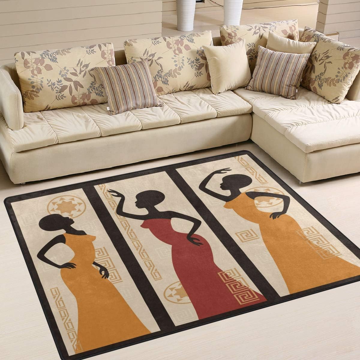 Area Rug 80x58 inch Beautiful African American Women Vintage for Living
