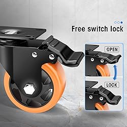 ASHGOOB 4" Caster Wheels Set of 4, Heavy Duty