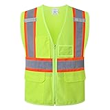 HATAUNKI Reflective Safety Vest for Men Women Hi