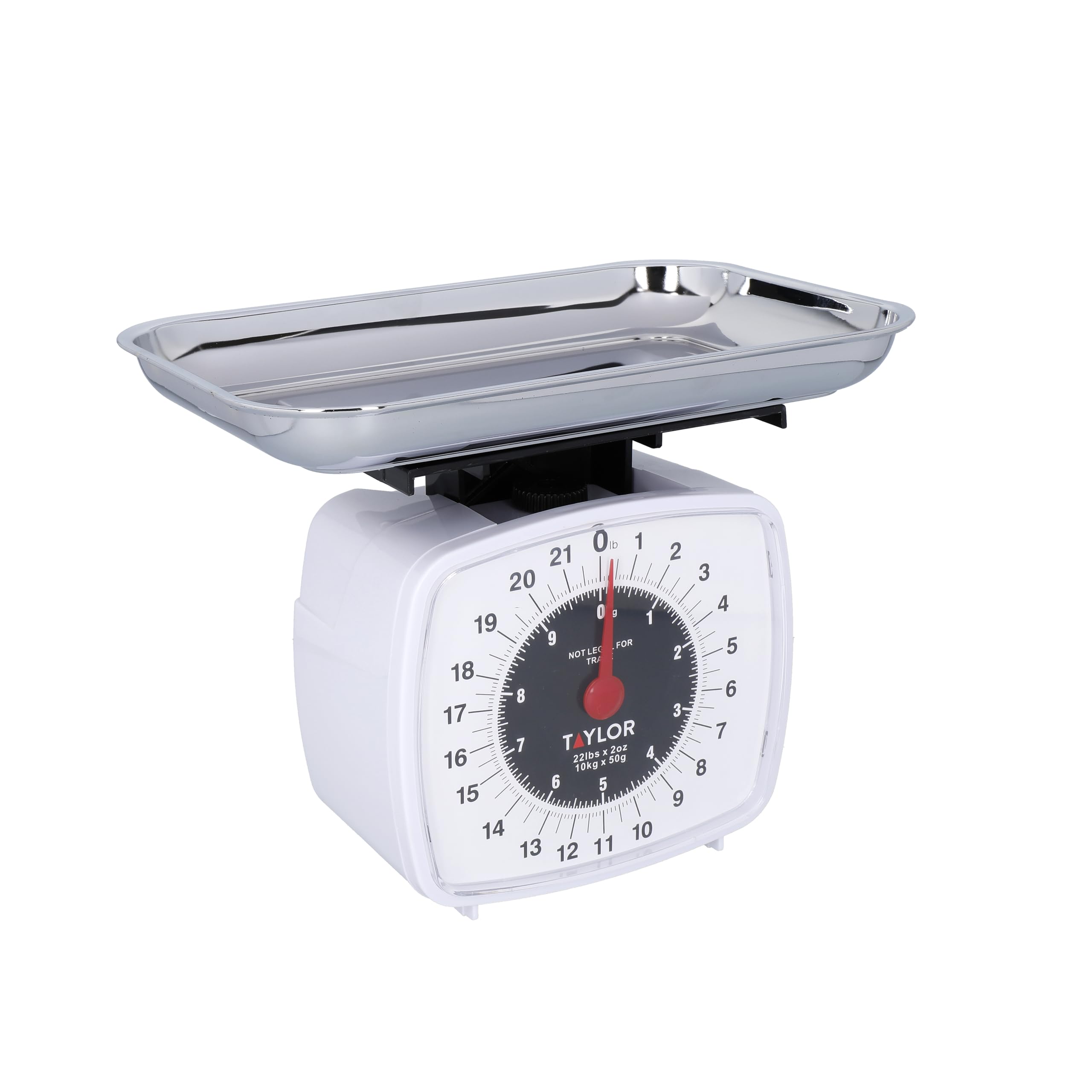 Taylor Mechanical Food Scale, Highly accurate Kitchen Scale, High Capacity Digital Food Scale up to 10kg, Gift Boxed, White