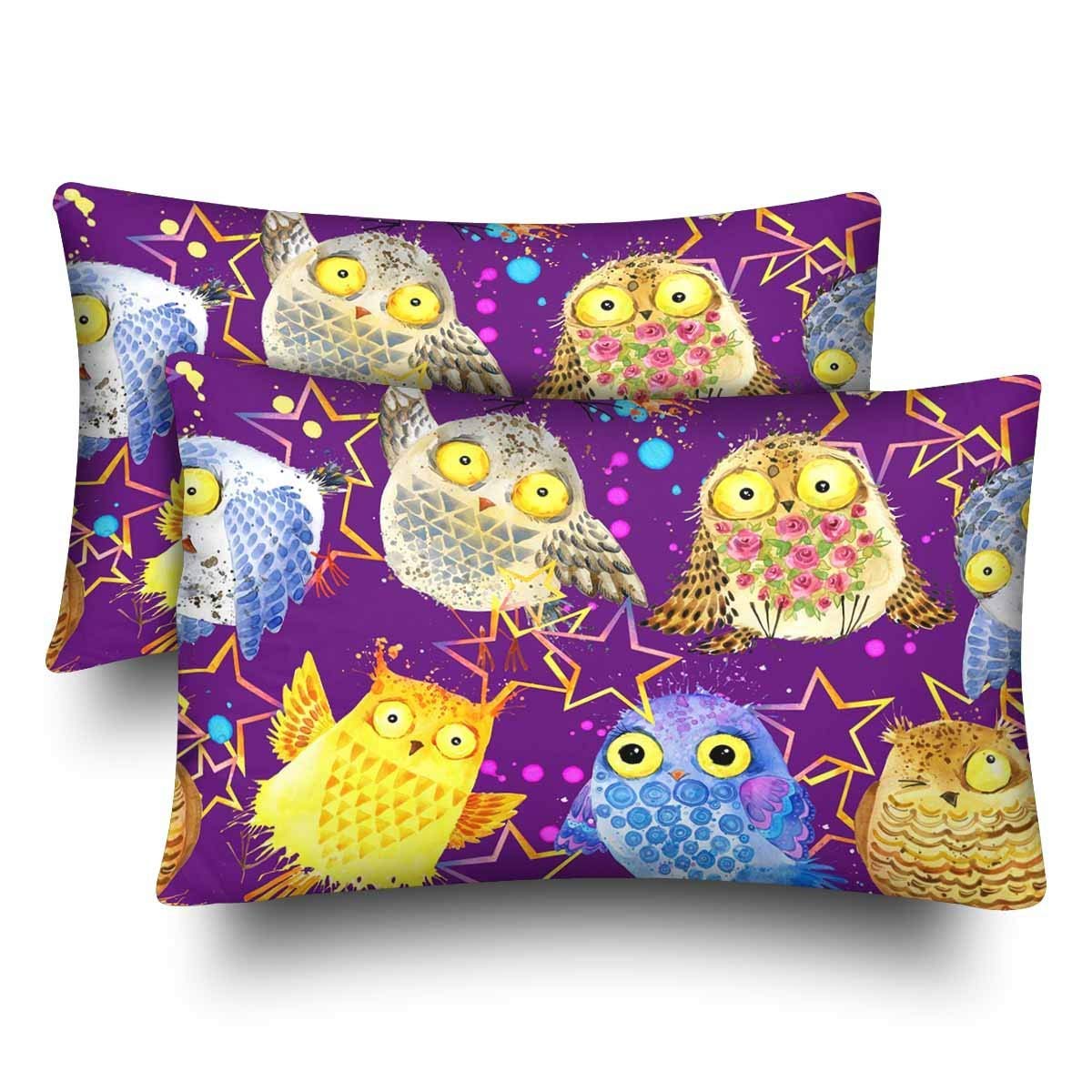 Amazon Com Yunnndhf Cute Owl Seamless Colorful Watercolor Owl