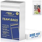 DEDC 200Pcs Trading Cards Team Bags for One Touch Magnetic Card Holder, Team Set Bags for Cards Resealable Card Sleeves Exact Fit Sleeves for 35PT Magnetic