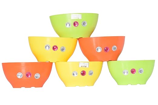 Holy Krishnas Beautiful Decorative Pots for Plants & Flowers (Set Of 6) + LAXMI ATM Card