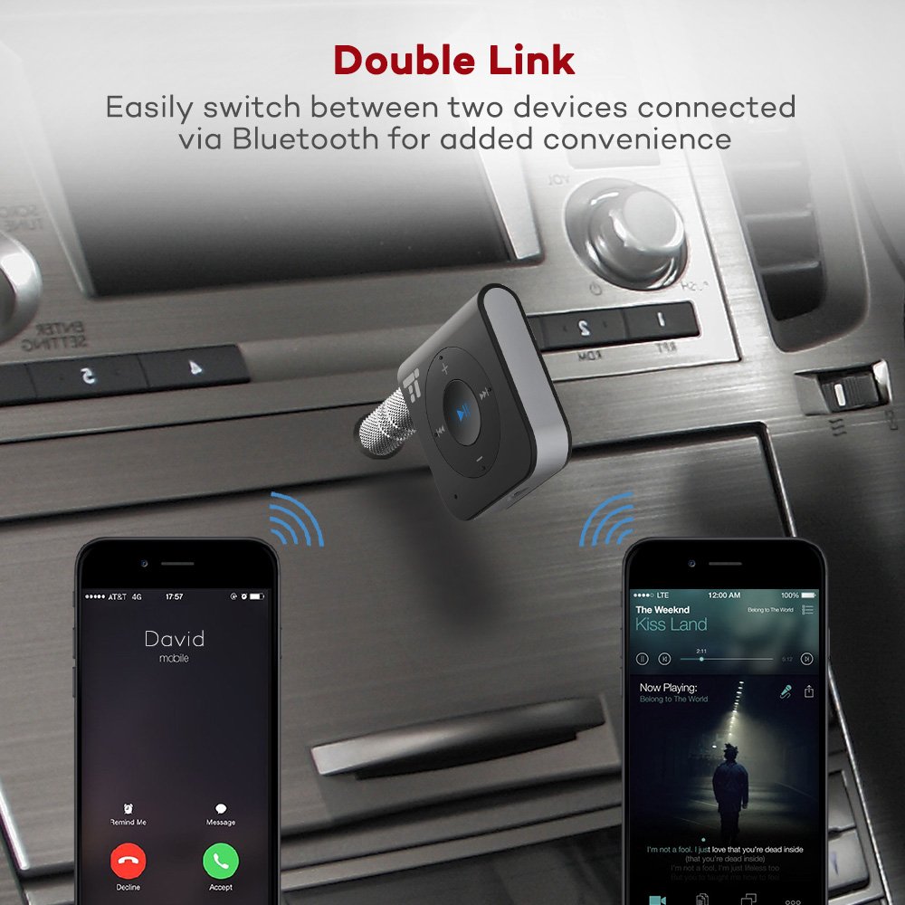 TaoTronics 15 Hour Bluetooth Receiver/Bluetooth Car Kit, TaoTronics