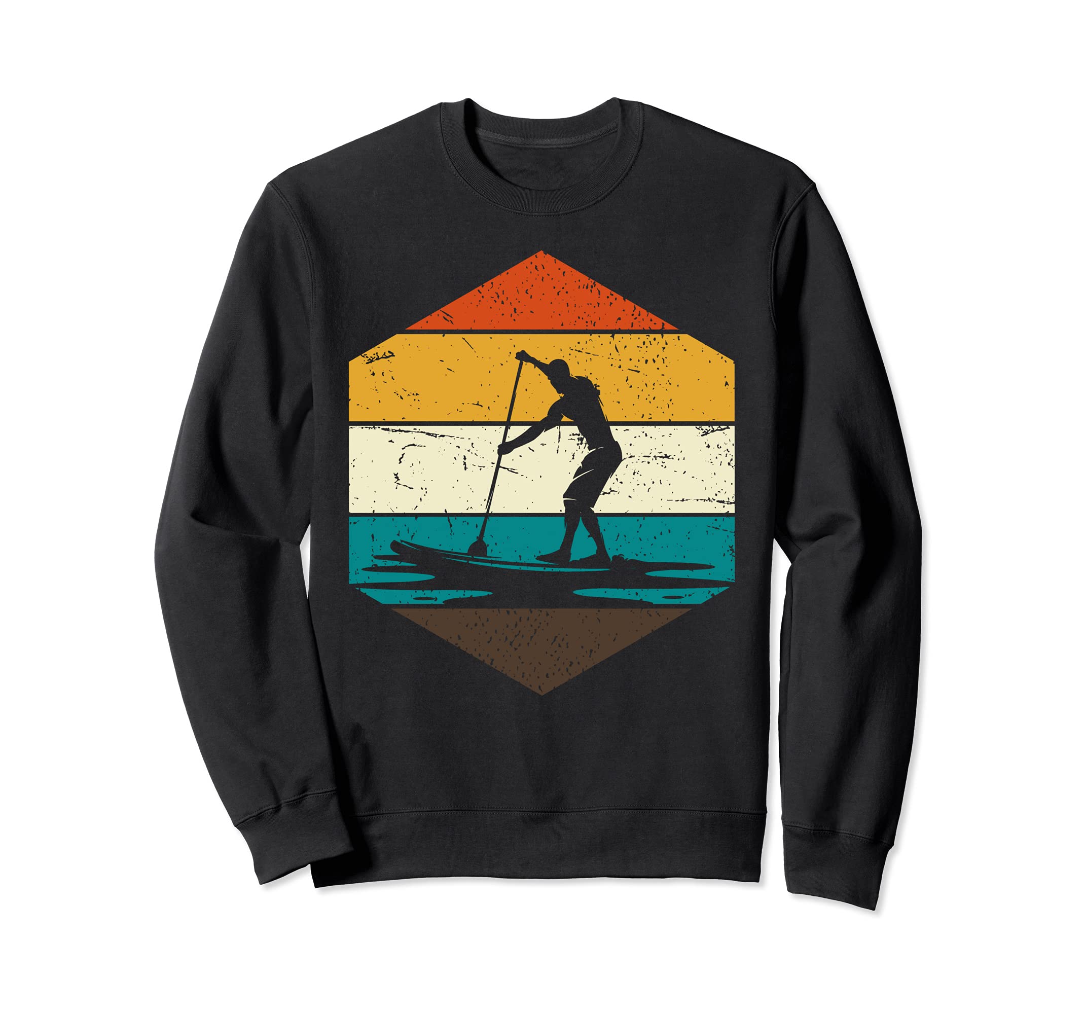 Retro Paddler Stand Up Paddling Paddleboarder Sports SUP Sweatshirt