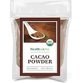Healthworks Superfoods Organic Cacao Powder 1 lb Unsweetened Vegan Non-GMO | Organic, Unsweetened, Antioxidant, Magnesium, Non-GMO, Vegan, Keto, For Baking, For Smoothies, For Hot Chocolate, Paleo