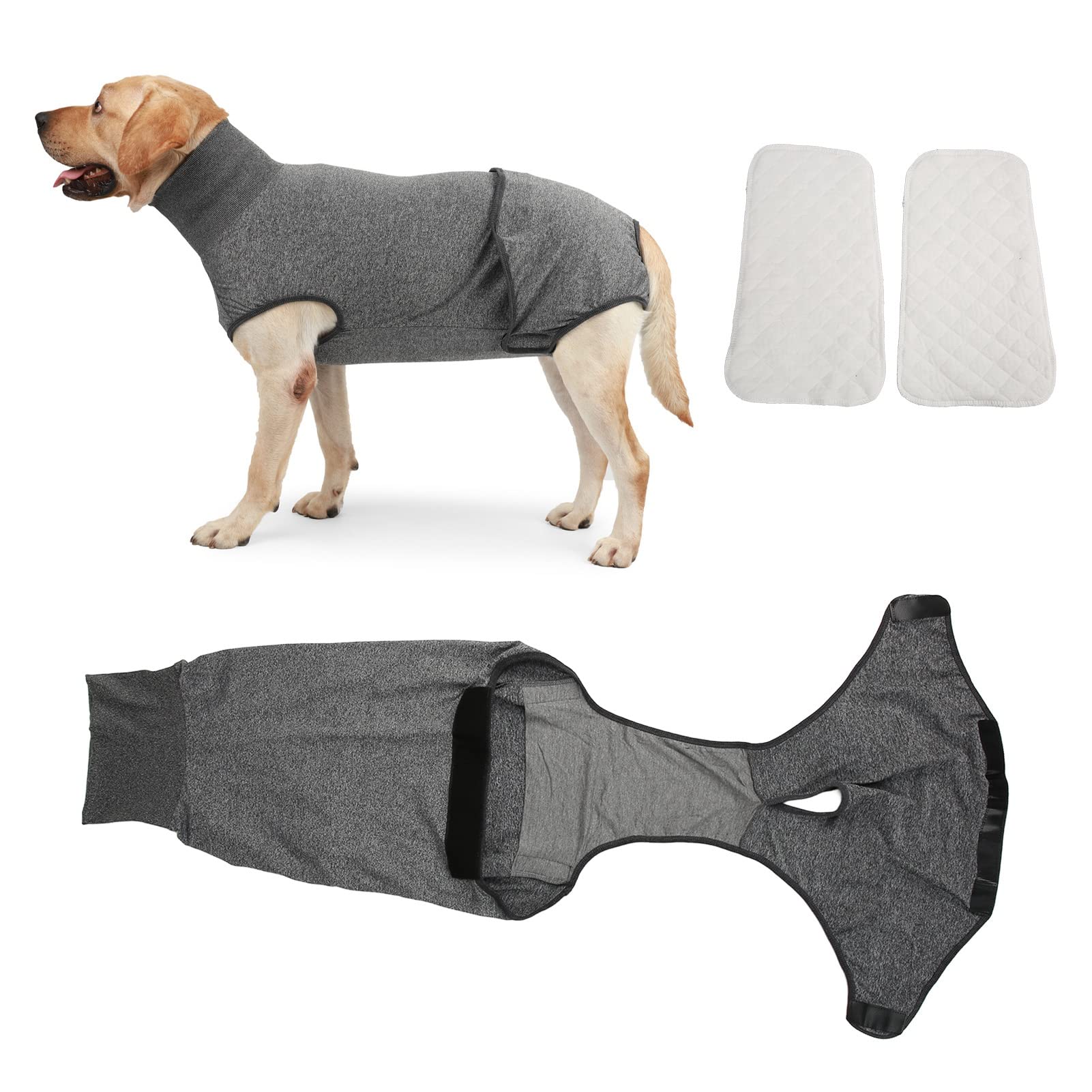Dog Diapers Sanitary Panties, Full Body Dog Diaper Reusable Dog Physiological Clothing, Physiological Period Surgical Recovery Suit for Male and Female Dogs Menstruation Neuter Surgical Recovery(L)